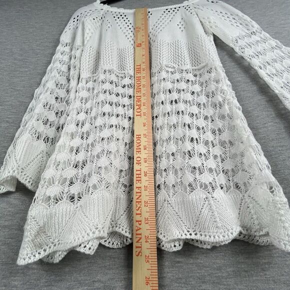Crochet Women’s Blouse Small Beach Boho Bell Sleeve - Picture 11 of 11